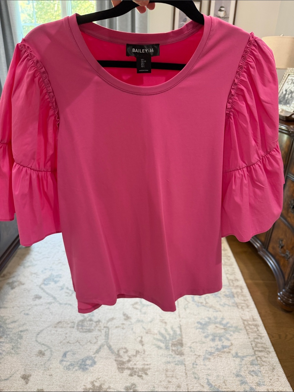 Bailey 44 Hot Pink Puff Sleeve Tee